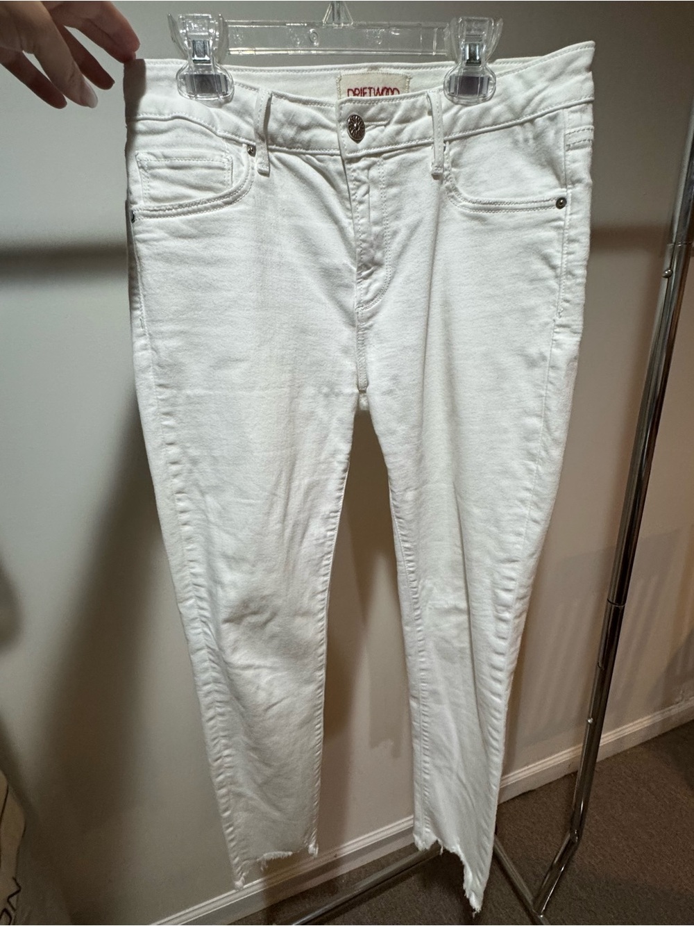 DRIFTWOOD White Cropped Slim Jeans